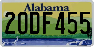 AL license plate 20DF455