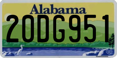 AL license plate 20DG951