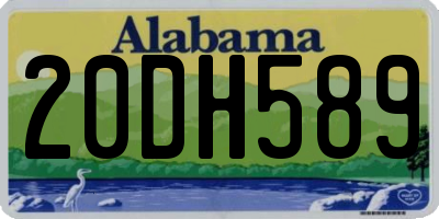 AL license plate 20DH589