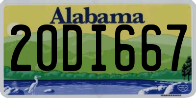 AL license plate 20DI667