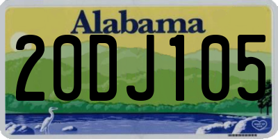 AL license plate 20DJ105