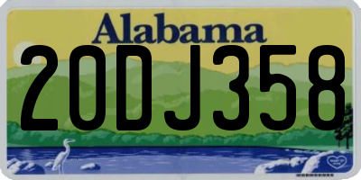 AL license plate 20DJ358