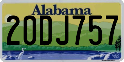 AL license plate 20DJ757