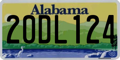 AL license plate 20DL124