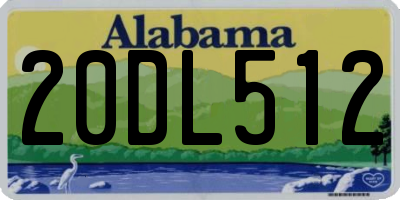 AL license plate 20DL512