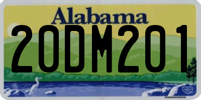 AL license plate 20DM201