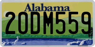 AL license plate 20DM559