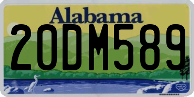 AL license plate 20DM589