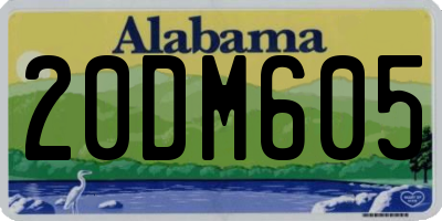 AL license plate 20DM605
