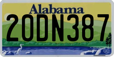 AL license plate 20DN387