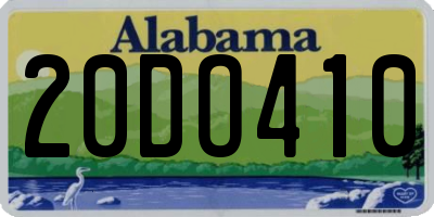 AL license plate 20DO410