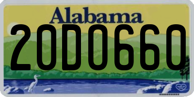AL license plate 20DO660