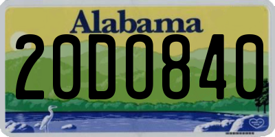 AL license plate 20DO840