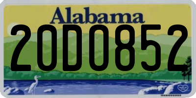 AL license plate 20DO852