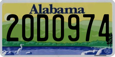 AL license plate 20DO974