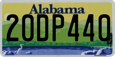 AL license plate 20DP440