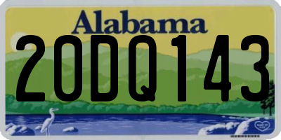 AL license plate 20DQ143