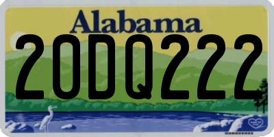 AL license plate 20DQ222