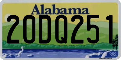 AL license plate 20DQ251