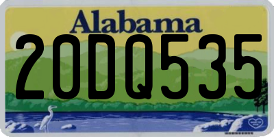 AL license plate 20DQ535