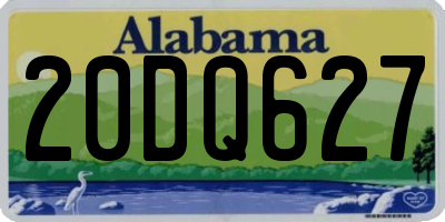 AL license plate 20DQ627