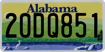 AL license plate 20DQ851