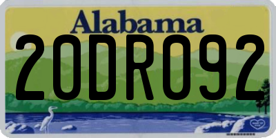 AL license plate 20DR092