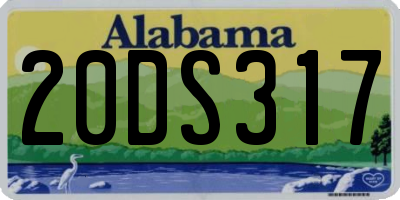 AL license plate 20DS317