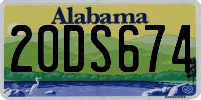 AL license plate 20DS674