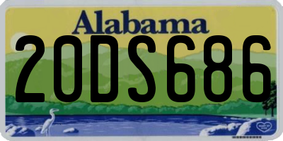 AL license plate 20DS686