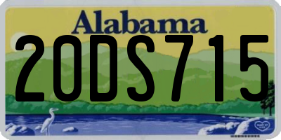 AL license plate 20DS715