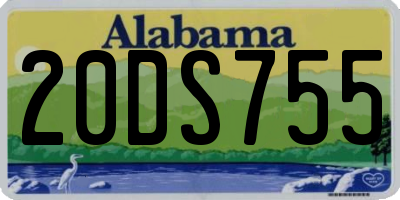 AL license plate 20DS755