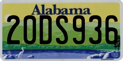 AL license plate 20DS936