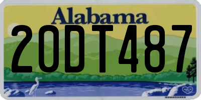 AL license plate 20DT487