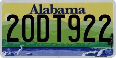 AL license plate 20DT922