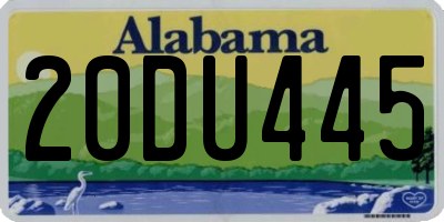 AL license plate 20DU445