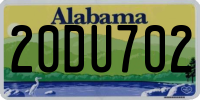 AL license plate 20DU702