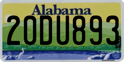 AL license plate 20DU893