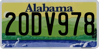 AL license plate 20DV978