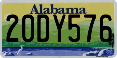 AL license plate 20DY576