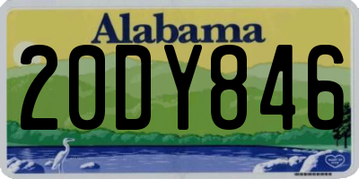 AL license plate 20DY846