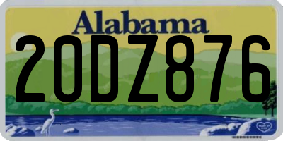 AL license plate 20DZ876