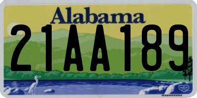AL license plate 21AA189