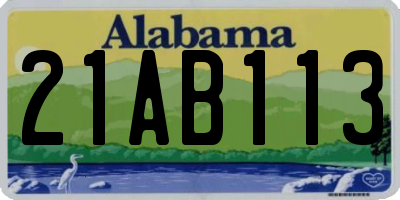 AL license plate 21AB113