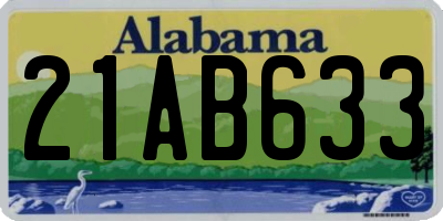 AL license plate 21AB633