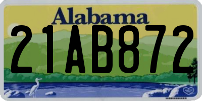 AL license plate 21AB872