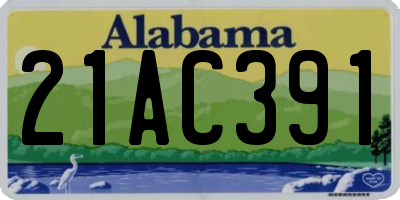 AL license plate 21AC391
