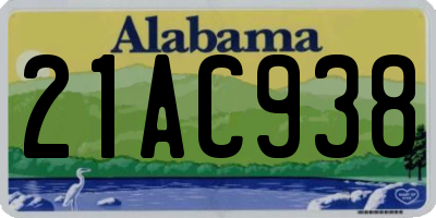 AL license plate 21AC938