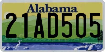 AL license plate 21AD505