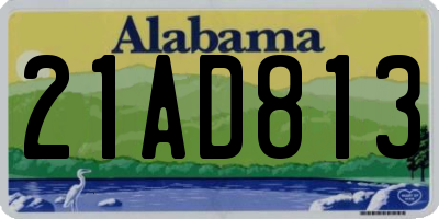 AL license plate 21AD813